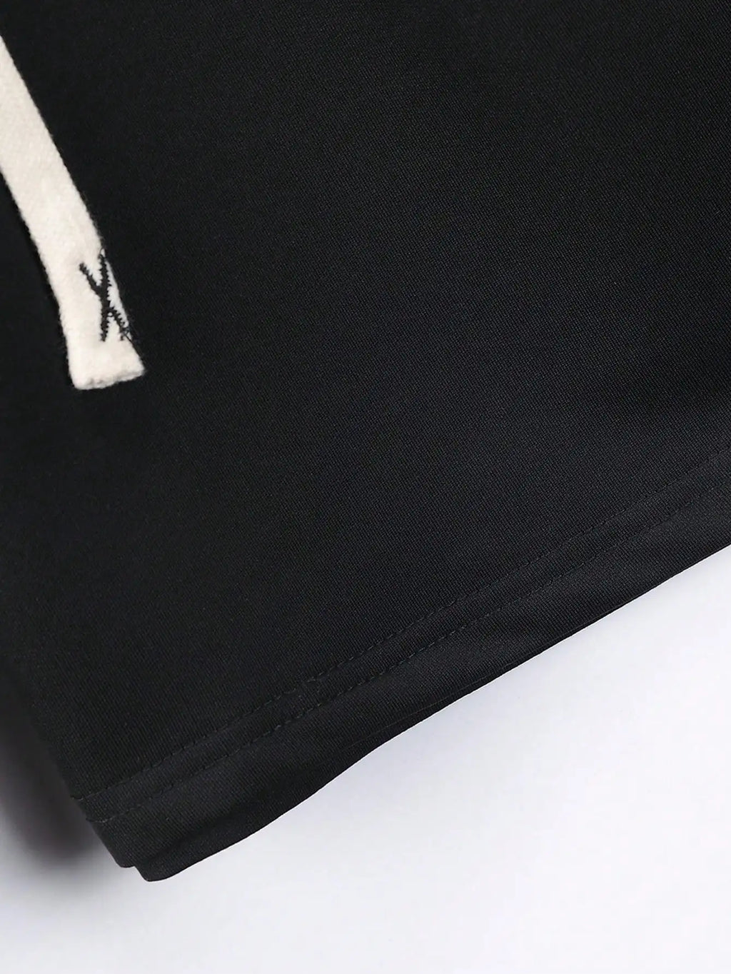 Men's Black Polo Shirt And Shorts Set Casual Summer Sportswear Short Sleeve Drawstring Waist